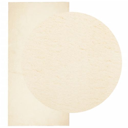 Tapis HUARTE à poils courts doux et lavable crème 100x200 cm - Photo n°3; ?>