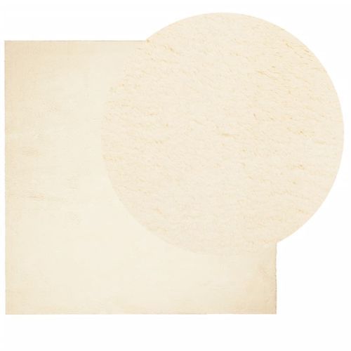 Tapis HUARTE à poils courts doux et lavable crème 120x120 cm - Photo n°3; ?>