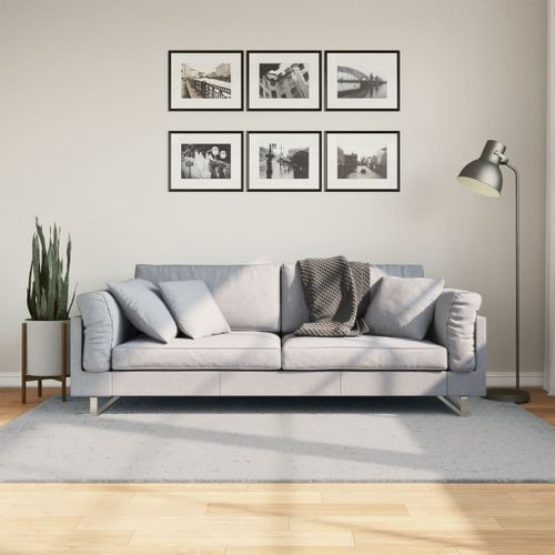 Tapis HUARTE à poils courts doux et lavable gris 140x200 cm - Photo n°2; ?>