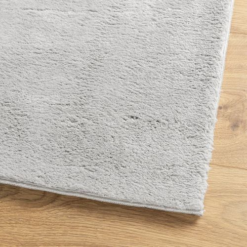 Tapis HUARTE à poils courts doux et lavable gris 160x160 cm - Photo n°3; ?>