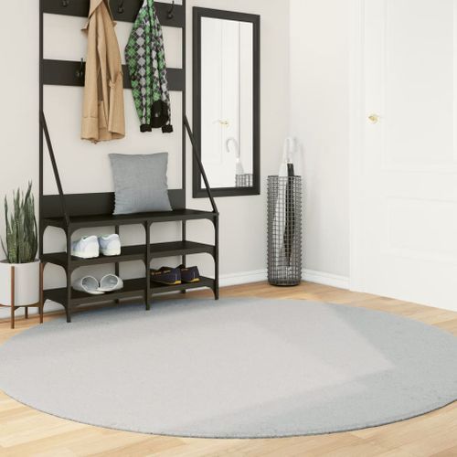 Tapis HUARTE à poils courts doux et lavable gris Ø 200 cm - Photo n°2; ?>