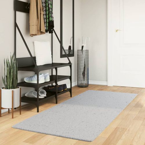 Tapis HUARTE à poils courts doux et lavable gris 80x200 cm - Photo n°2; ?>