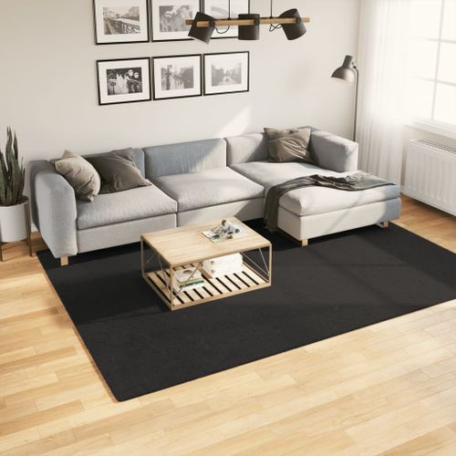 Tapis HUARTE à poils courts doux et lavable noir 200x280 cm - Photo n°2; ?>