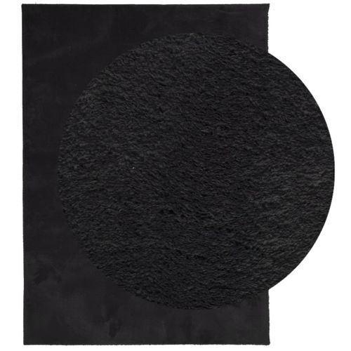 Tapis HUARTE à poils courts doux et lavable noir 200x280 cm - Photo n°3; ?>