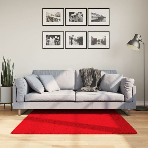 Tapis HUARTE à poils courts doux et lavable rouge 120x120 cm - Photo n°2; ?>