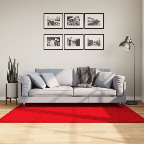 Tapis HUARTE à poils courts doux et lavable rouge 120x170 cm - Photo n°2; ?>