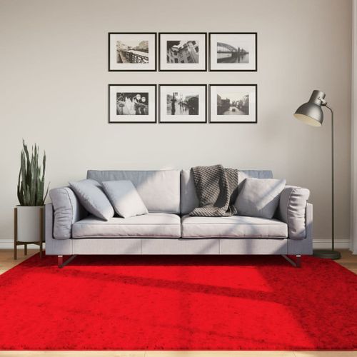 Tapis HUARTE à poils courts doux et lavable rouge 200x200 cm - Photo n°2; ?>