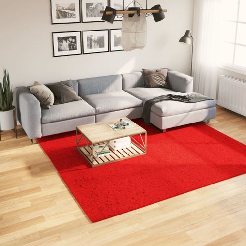 Tapis HUARTE à poils courts doux et lavable rouge 240x240 cm - Photo n°2; ?>