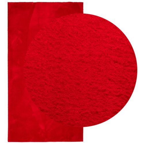 Tapis HUARTE à poils courts doux et lavable rouge 60x110 cm - Photo n°3; ?>