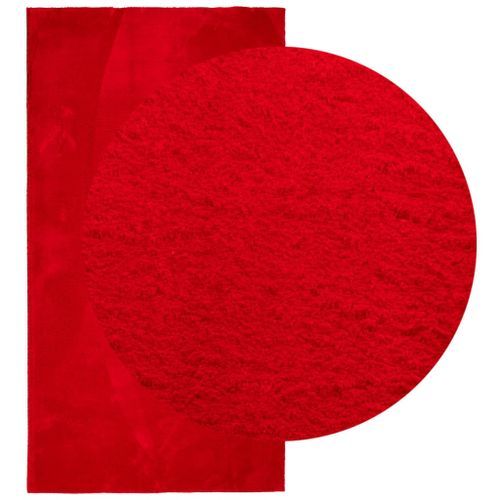 Tapis HUARTE à poils courts doux et lavable rouge 80x150 cm - Photo n°3; ?>