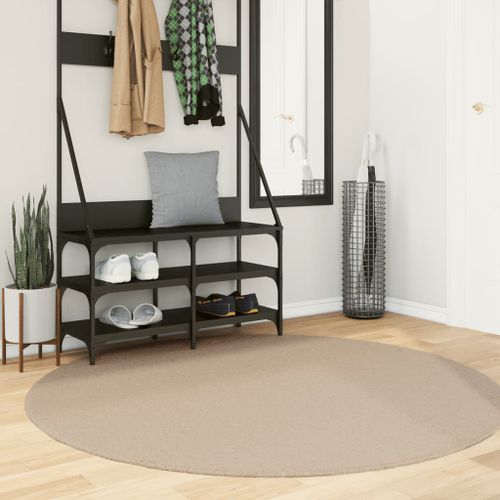 Tapis HUARTE à poils courts doux et lavable sable Ø 160 cm - Photo n°2; ?>