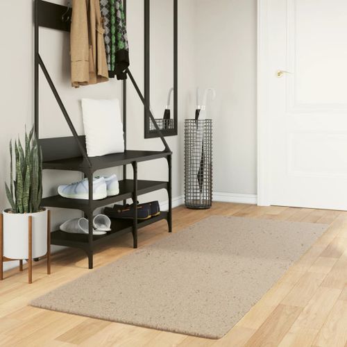 Tapis HUARTE à poils courts doux et lavable sable 80x200 cm - Photo n°2; ?>