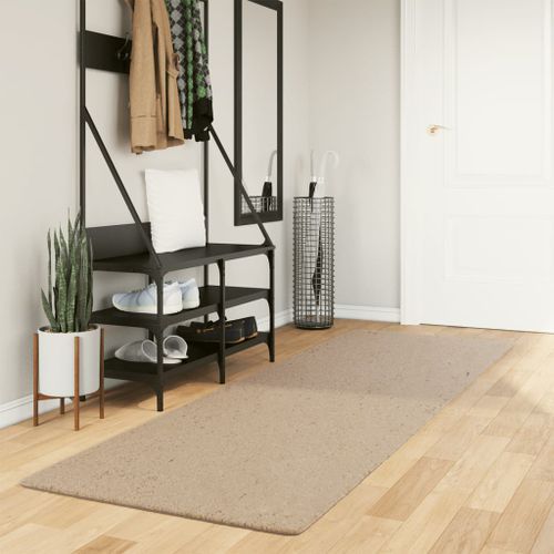 Tapis HUARTE à poils courts doux et lavable sable 80x250 cm - Photo n°2; ?>