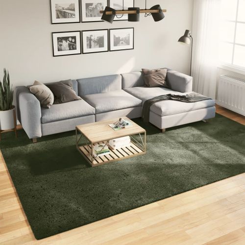 Tapis HUARTE à poils courts doux lavable vert forêt 240x340 cm - Photo n°2; ?>