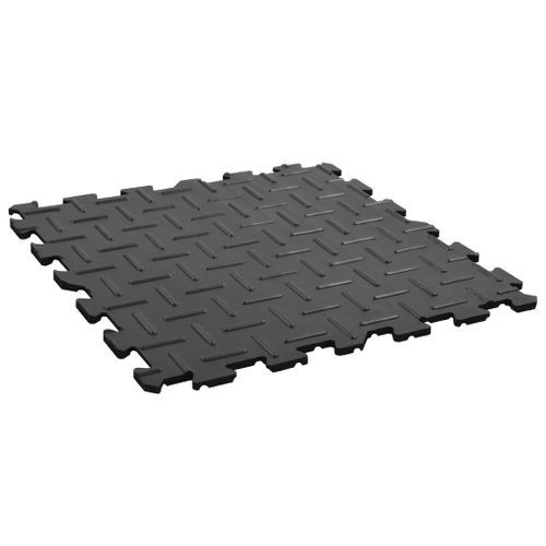Tapis imbriqués 4 pcs Caoutchouc 60x60 cm 12 mm Rainure - Photo n°3; ?>