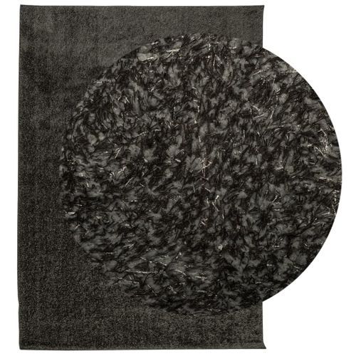 Tapis ISTAN à poils longs aspect brillant anthracite 200x280 cm - Photo n°3; ?>