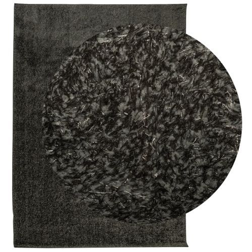 Tapis ISTAN à poils longs aspect brillant anthracite 240x340 cm - Photo n°3; ?>