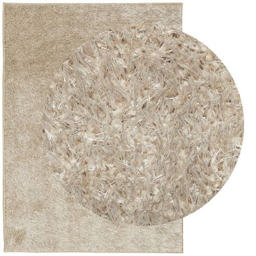 Tapis ISTAN à poils longs aspect brillant beige 200x280 cm - Photo n°3; ?>