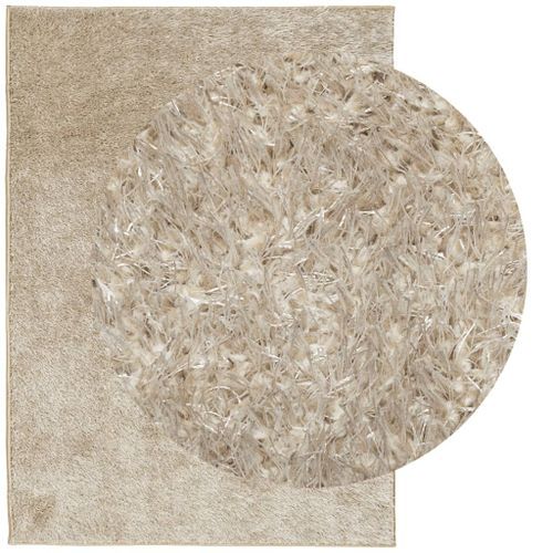 Tapis ISTAN à poils longs aspect brillant beige 240x340 cm - Photo n°3; ?>