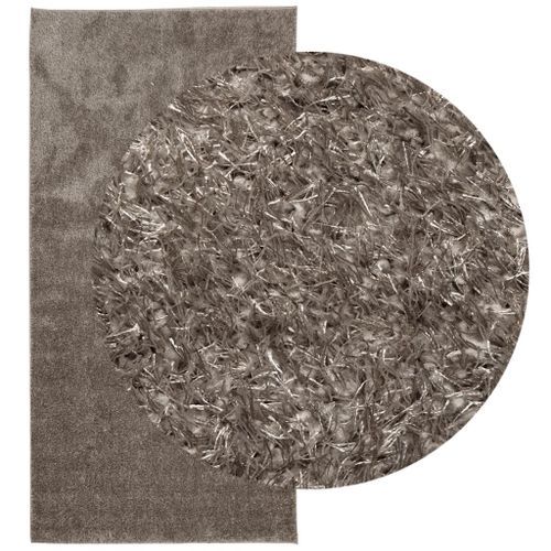 Tapis ISTAN à poils longs aspect brillant gris 100x200 cm - Photo n°3; ?>