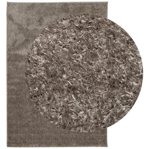 Tapis ISTAN à poils longs aspect brillant gris 140x200 cm - Photo n°3; ?>