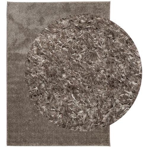 Tapis ISTAN à poils longs aspect brillant gris 200x280 cm - Photo n°3; ?>