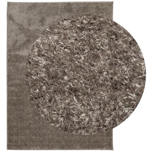 Tapis ISTAN à poils longs aspect brillant gris 240x340 cm - Photo n°3; ?>