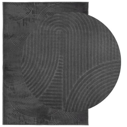 Tapis IZA poils courts style scandinave anthracite 120x170 cm - Photo n°3; ?>