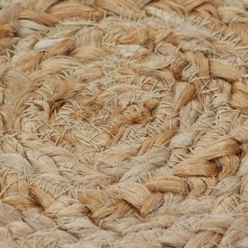 Tapis Jute design tressé 120 cm Rond - Photo n°2; ?>