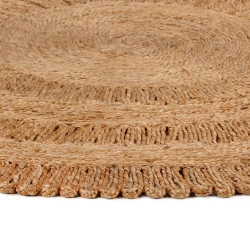 Tapis Jute tressé à la main 120 cm Rond - Photo n°2; ?>