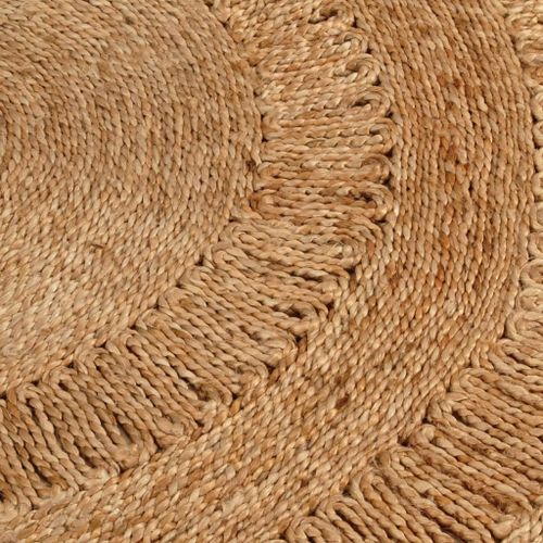 Tapis Jute tressé à la main 120 cm Rond - Photo n°3; ?>