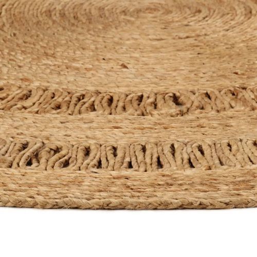 Tapis Jute tressé à la main 120 cm Rond - Photo n°2; ?>