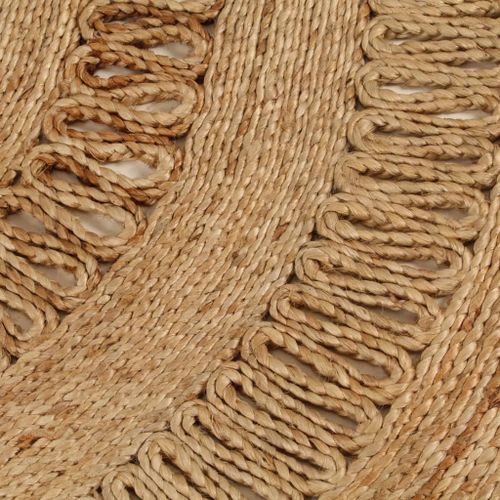 Tapis Jute tressé à la main 120 cm Rond - Photo n°3; ?>