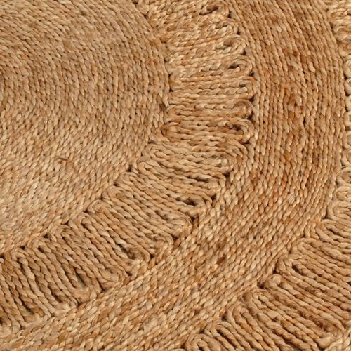 Tapis Jute tressé à la main 150 cm Rond - Photo n°3; ?>