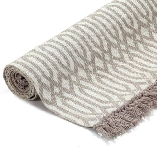 Tapis Kilim Coton 120 X 180 Cm Avec Motif Taupe 10 Tapis Kilim Coton 120 x 180 cm avec motif Taupe - Photo n°2; ?>