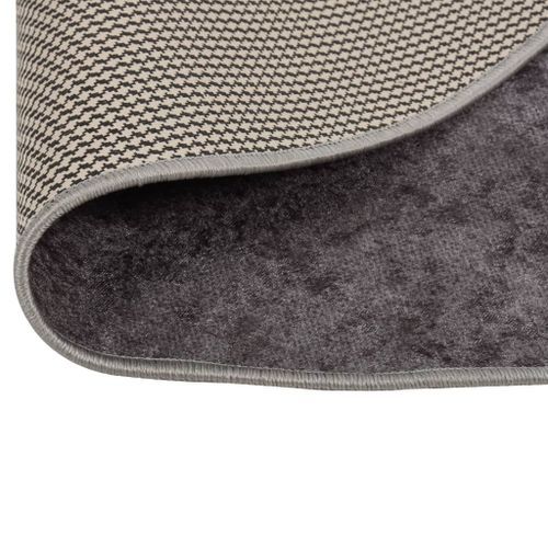 Tapis lavable antidérapant φ120 cm Gris 2 - Photo n°3; ?>