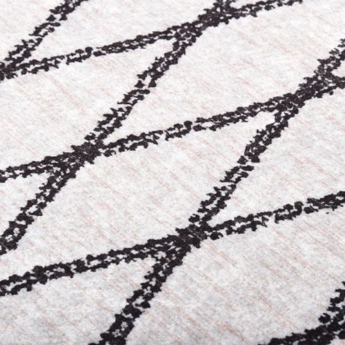 Tapis lavable antidérapant 120x180 cm Noir et blanc - Photo n°2; ?>