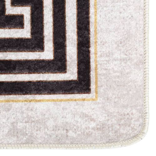 Tapis lavable antidérapant 80x150 cm Beige clair - Photo n°3; ?>