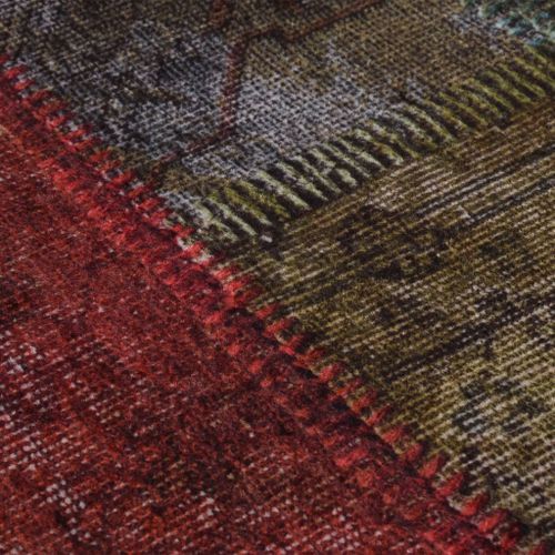 Tapis lavable antidérapant Patchwork φ120 cm Multicolore - Photo n°2; ?>