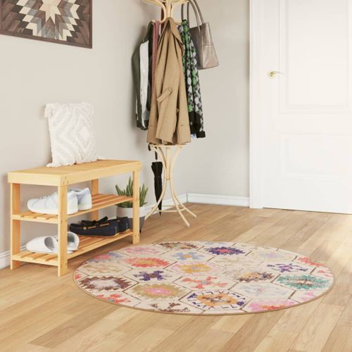 Tapis lavable multicolore Ø 120 cm antidérapant - Photo n°2; ?>