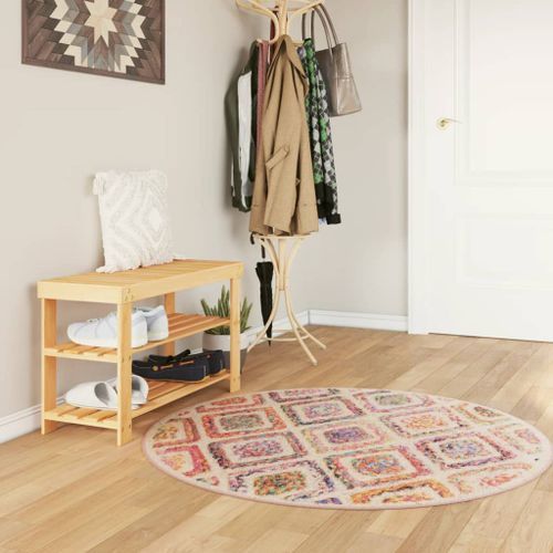 Tapis lavable multicolore Ø 120 cm antidérapant - Photo n°2; ?>