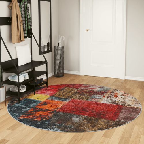 Tapis lavable multicolore Ø 200 cm antidérapant - Photo n°2; ?>