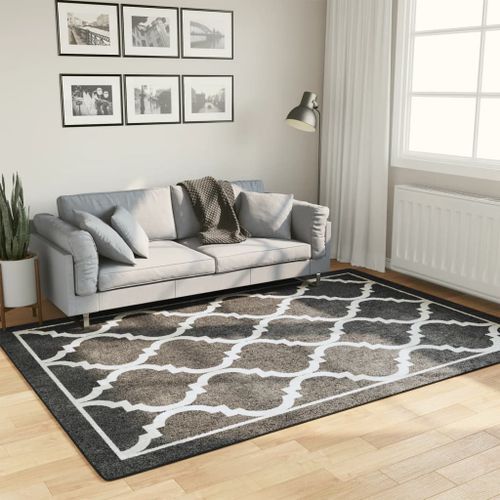 Tapis lavable noir et blanc 160x230 cm antidérapant - Photo n°2; ?>