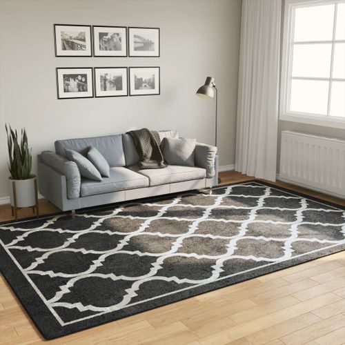 Tapis lavable noir et blanc 190x300 cm antidérapant - Photo n°2; ?>