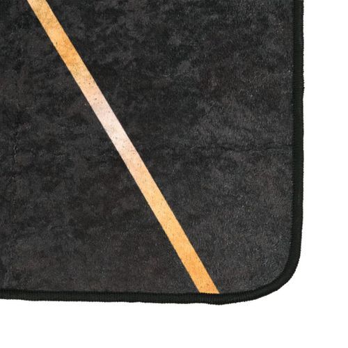 Tapis lavable noir et doré 120x180 cm antidérapant - Photo n°3; ?>