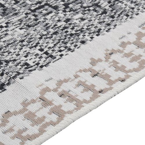 Tapis Noir et gris 120x180 cm Coton - Photo n°3; ?>