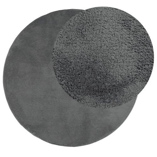 Tapis OVIEDO à poils courts anthracite Ø 160 cm - Photo n°3; ?>