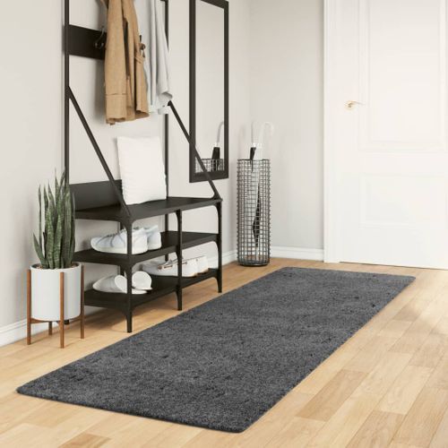 Tapis OVIEDO à poils courts anthracite 80x250 cm - Photo n°2; ?>