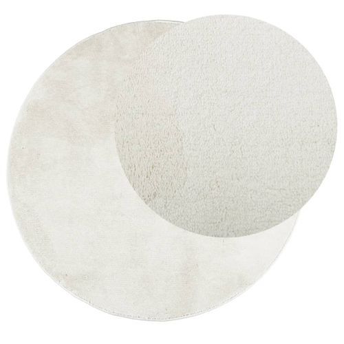 Tapis OVIEDO à poils courts crème Ø 120 cm - Photo n°3; ?>