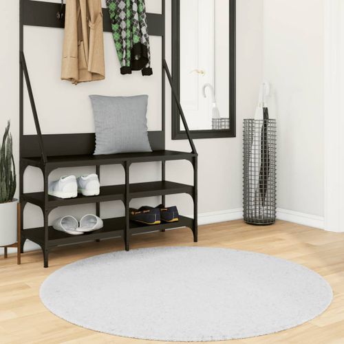 Tapis OVIEDO à poils courts gris Ø 120 cm - Photo n°2; ?>